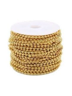 Rouleau chaine à bijoux maille boule or et argent