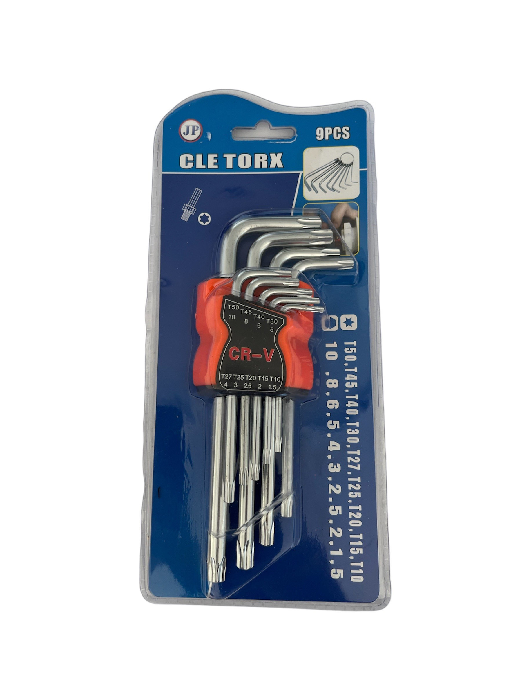Jeu 9 clés mâle torx