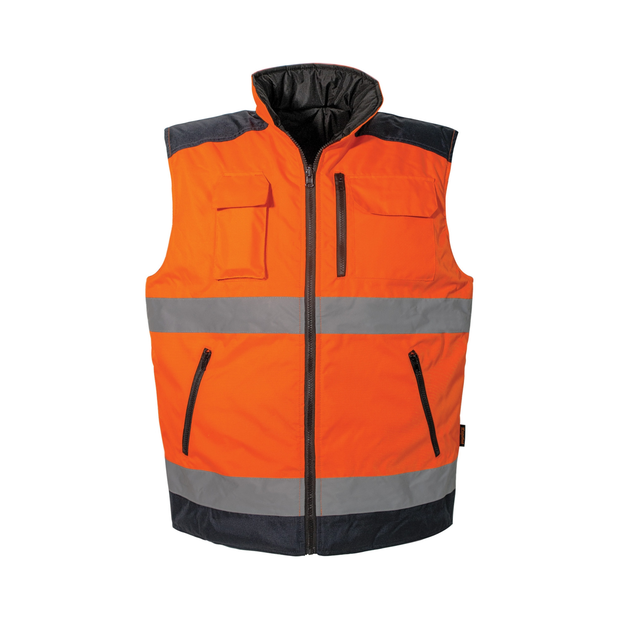 Gilet de Travail Kapriol HV Reversible – Orange / Noir