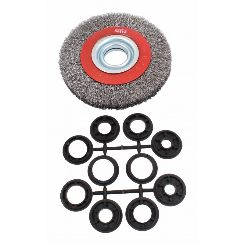 Brosse Circulaire Métallique Touret & Meuleuse– Satra|150 mm