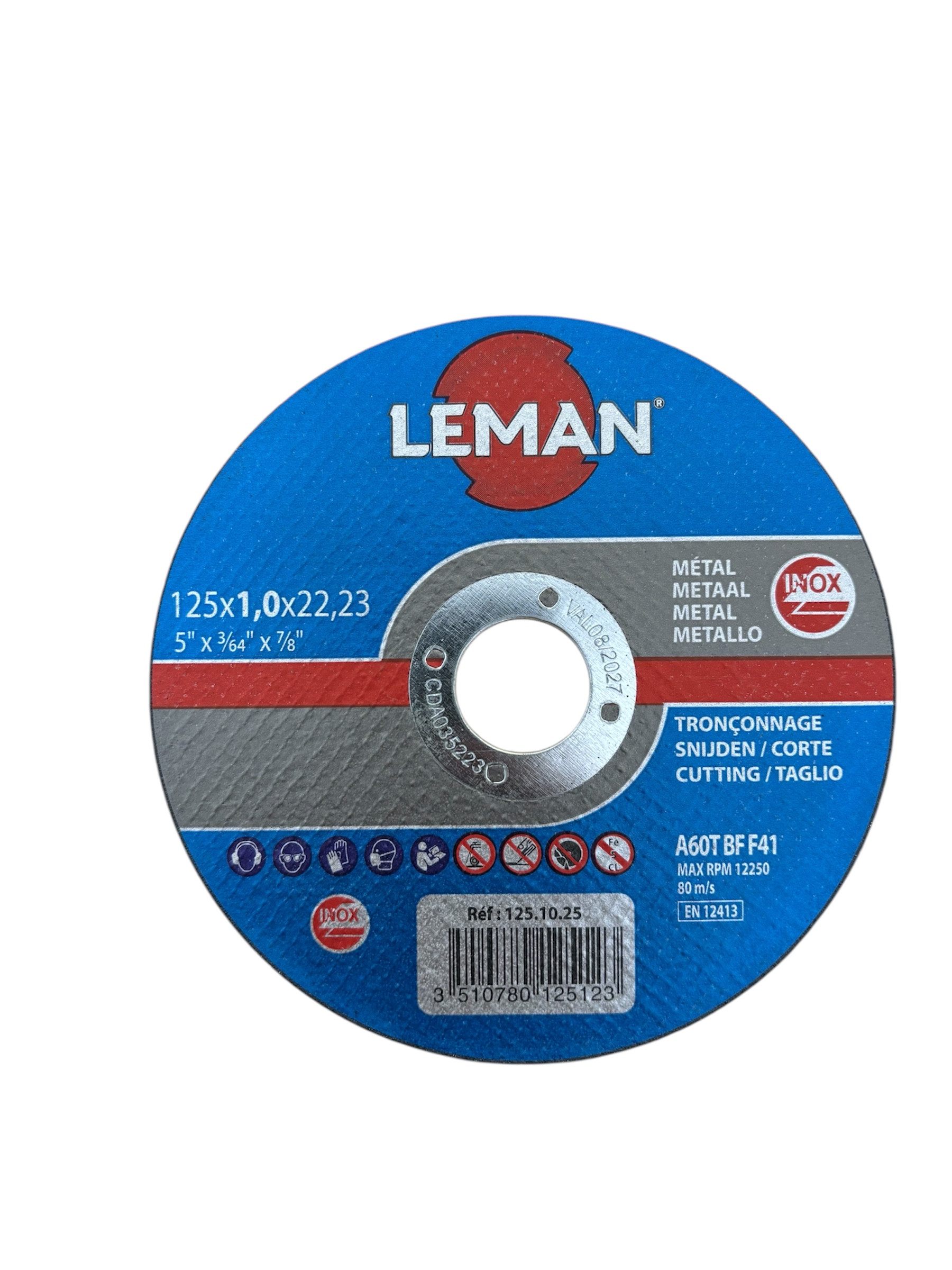 Disque de Tronçonnage 125mm X 1.0 Acier / Inox – Leman |Classic