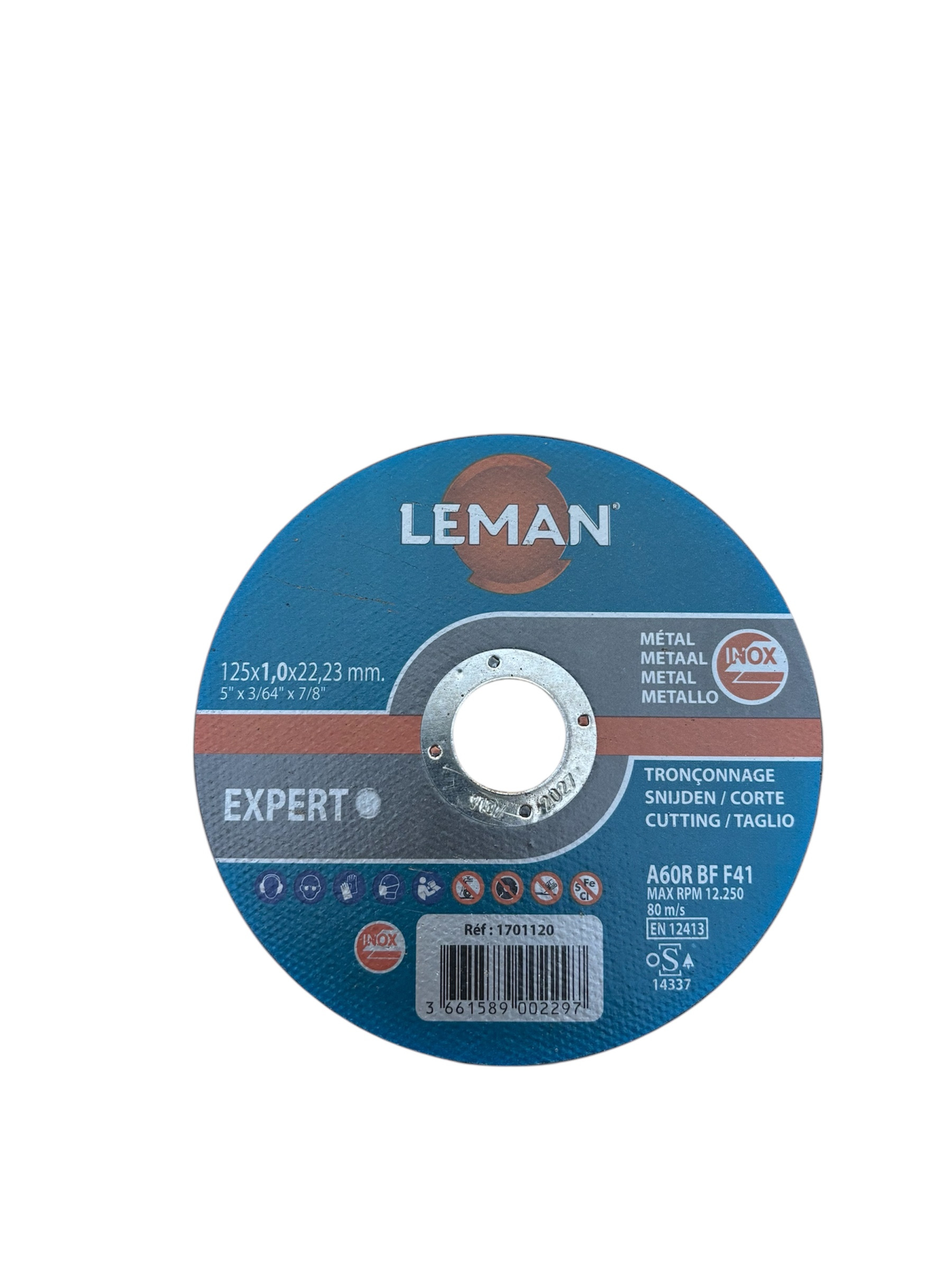 Disque de Tronçonnage 125mm X 1.0 Acier / Inox – Leman |Expert